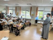 Пасхальная встреча с учащимися на уроках в школе